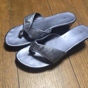 Gray sparkle sandle